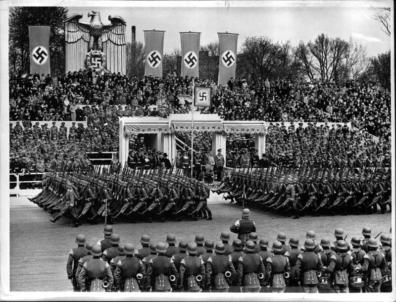 Parade for Adolf Hitler's 50th birthday